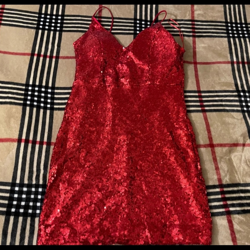 Sequin red dress